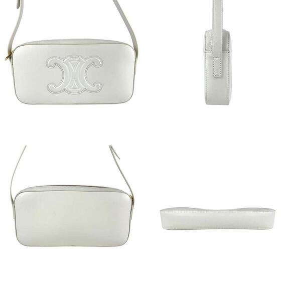 CELINE White Leather Shoulder Bag - Picture 2 of 5